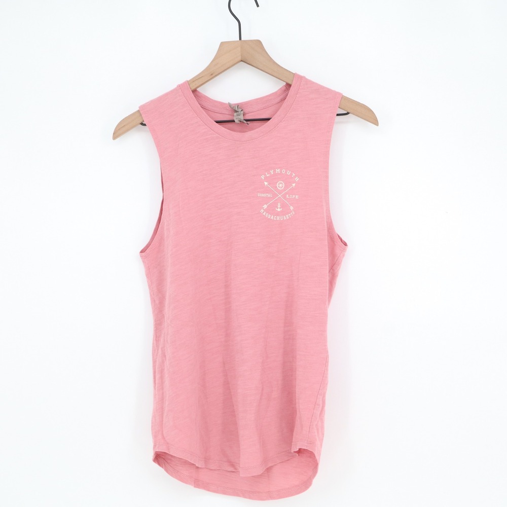 Platinum Muscle Tank Womens S Plymouth Massachusetts Coastal Life Pink Excellent